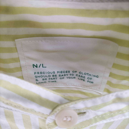 ナチュラルランドリー NATURAL LAUNDRY オーバーサイズバンドカラーストライプシャツ レディース