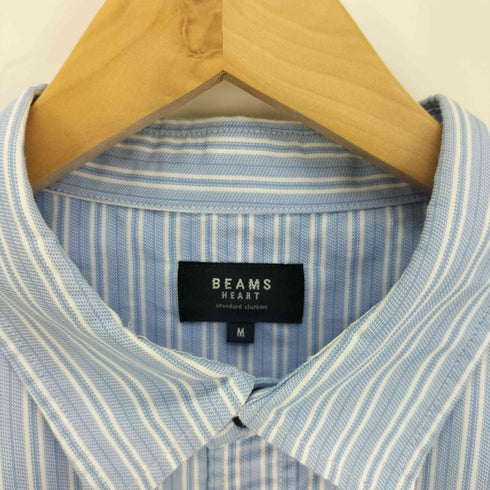 ビームスハート BEAMS HEART 2021AW フォトグラフィック ストライプ シャツ コーチ ジャケット メンズ JPN:M