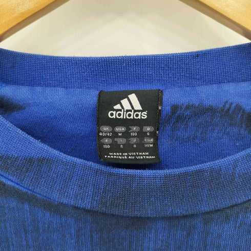 アディダス adidas 00s ダート加工 ワンポイント刺繍 クルーネックスウェット トレーナー メンズ 0