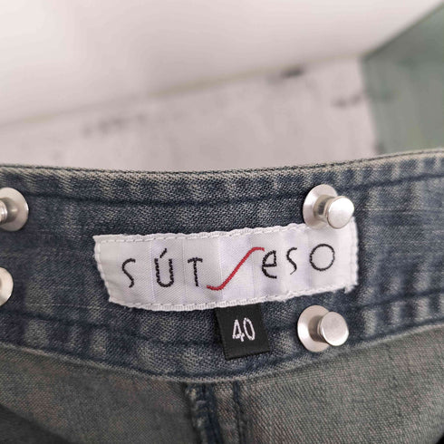 STUSESSO サイドジップ デニム フレアスカート Y2K レディース