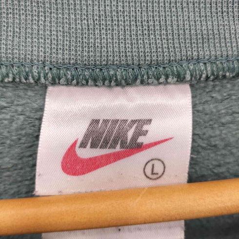 ナイキ NIKE 00s USA製 ワンポイントスウッシュ刺繍 クルーネックスウェット トレーナー メンズ L