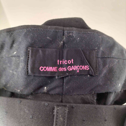 トリココムデギャルソン tricot COMME des GARCONS AD2017 18SS ドット刺繍総柄ウールスラックス レディース M