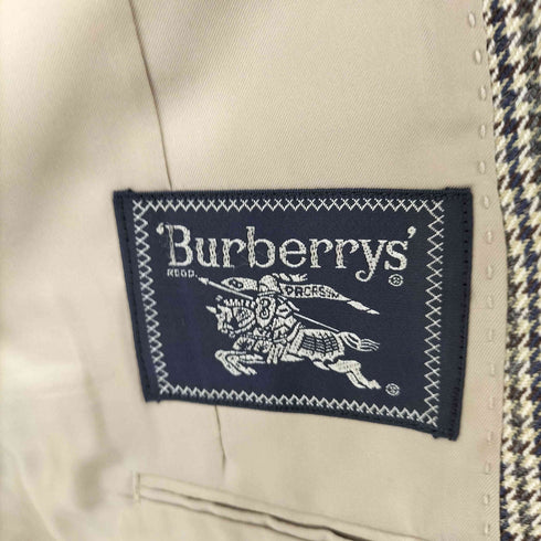バーバリーズ BURBERRYS 80-90S OLD 千鳥格子 ウール シングルブレスト 2B テーラード ジャケット メンズ
