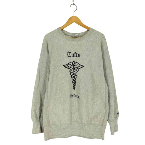 チャンピオン Champion 90S 刺繍タグ REVERSE WEAVE TUFTS MEDICAL メンズ XL