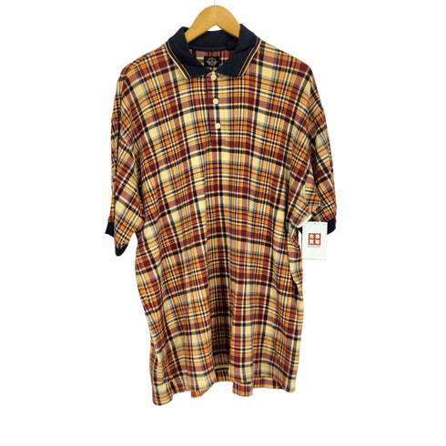 ドッカーズ DOCKERS チェック柄ポロシャツ MADE IN USA メンズ L