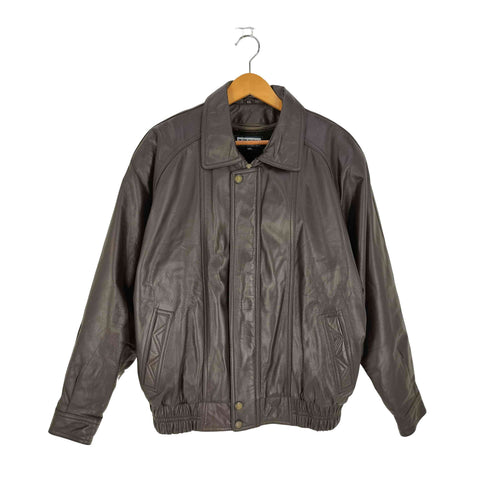 TRADY ファーライナー付き カウレザー ジップブルゾン メンズ import:XXL