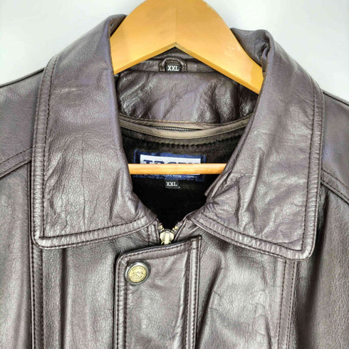 TRADY ファーライナー付き カウレザー ジップブルゾン メンズ import:XXL