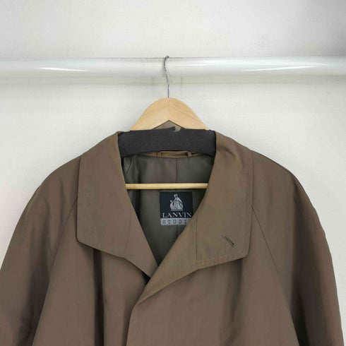 ランバンスタジオ LANVIN Studio ナイロン混 コットン 比翼 チェスターコート レディース R48-45
