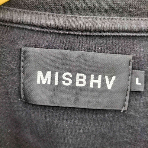 ミスビヘイブ MISBHV スネーク メタルロゴ クラックデザイン クルーネック 半袖Tシャツカットソー メンズ L