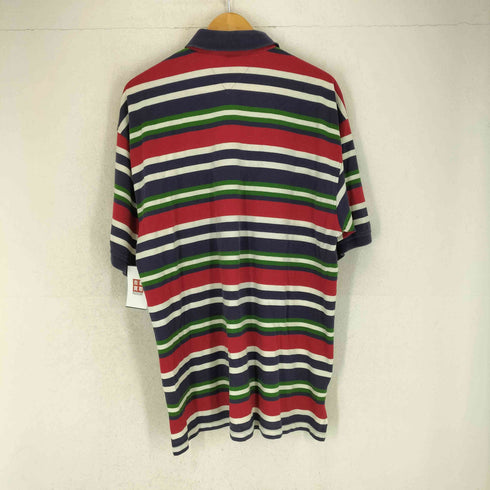 トミーヒルフィガー TOMMY HILFIGER ボーダー鹿の子ポロシャツ メンズ XL