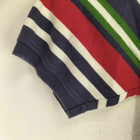 トミーヒルフィガー TOMMY HILFIGER ボーダー鹿の子ポロシャツ メンズ XL