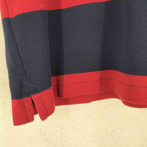 ランズエンド LANDS END カットソー生地 ボーダーポロシャツ MADE IN USA メンズ L