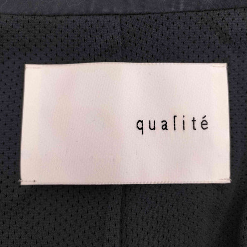 カリテ qualite ジップアップフーデッドコート レディース