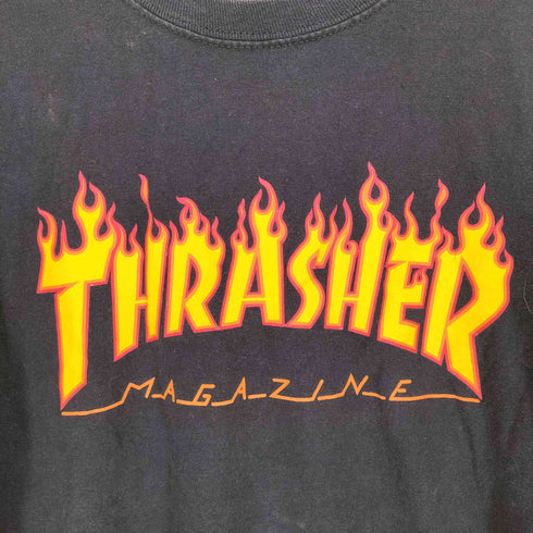 スラッシャー THRASHER フレイムロゴ 長袖カットソー メンズ M
