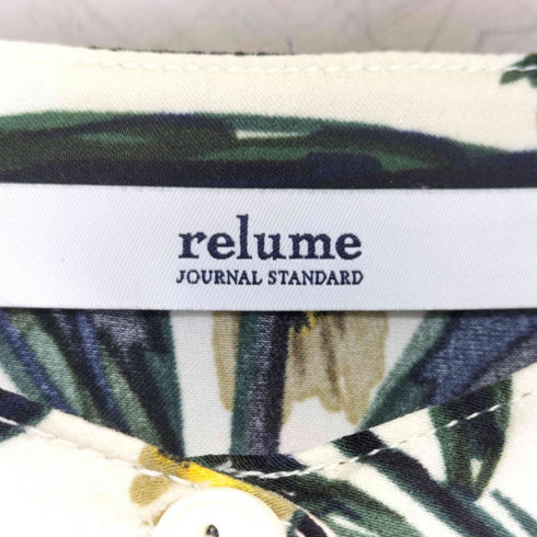 ジャーナルスタンダードレリューム JOURNAL STANDARD relume ホワイトボタニカルワンピース レディース