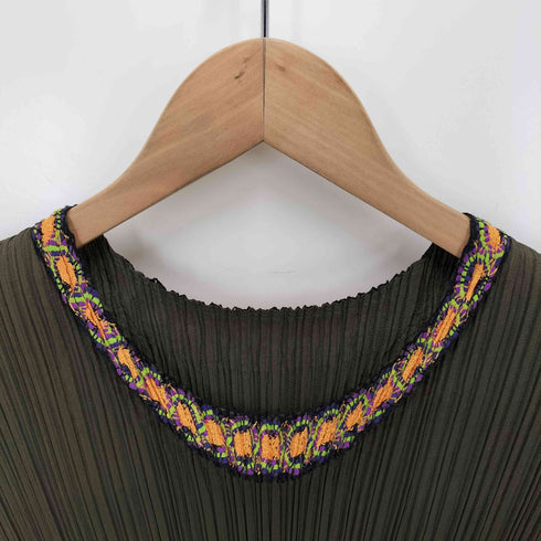 プリーツプリーズイッセイミヤケ PLEATS PLEASE ISSEY MIYAKE 17AW チロリアンテープ プリーツカットソー レディース 4