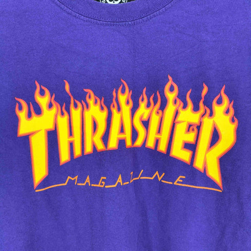 スラッシャー THRASHER フレイムロゴ Tシャツ メンズ M