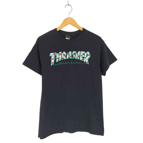 スラッシャー THRASHER バラモチーフロゴ Tシャツ メンズ M