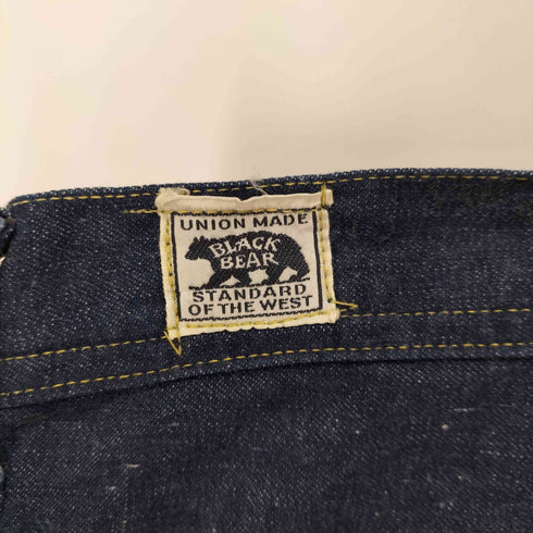 BLACK BEAR UNION MADE刻印 サスペンダーボタン デニム ユニオンチケット付き メンズ