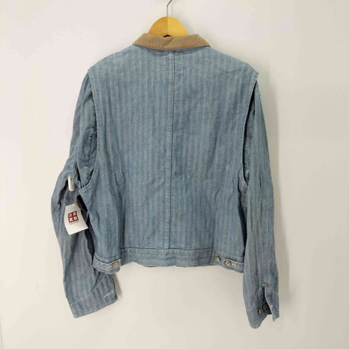 ポロラルフローレン POLO RALPH LAUREN 90s made in usa 襟コーデュロイ ヘリンボーンデニムジャケット メンズ JPN:XL