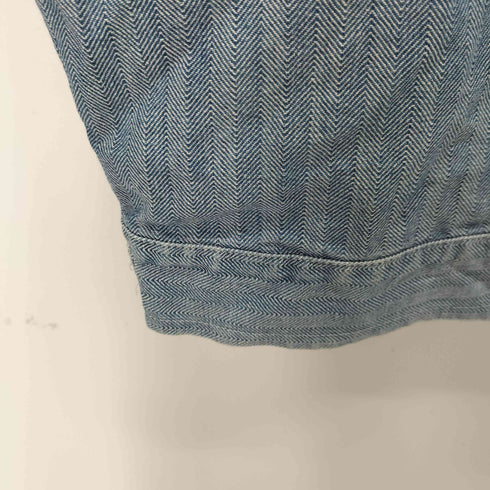 ポロラルフローレン POLO RALPH LAUREN 90s made in usa 襟コーデュロイ ヘリンボーンデニムジャケット メンズ JPN:XL