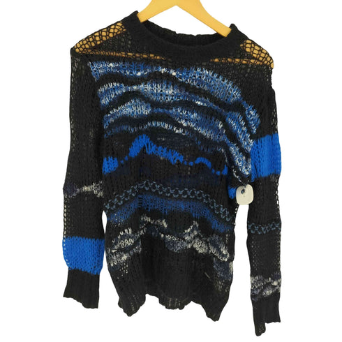 ディーゼル DIESEL ロゴパッチ モヘア混 ローゲージ メッシュ グランジ ニット レディース import:XS