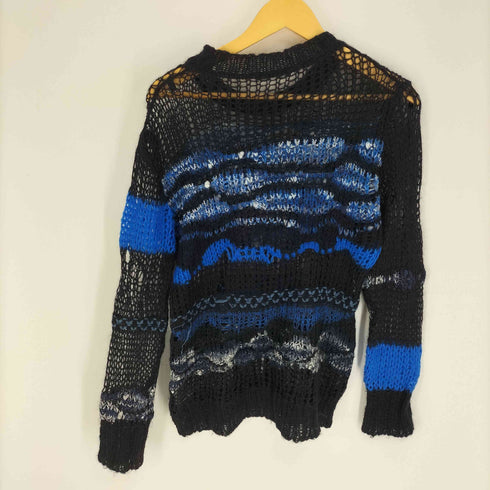 ディーゼル DIESEL ロゴパッチ モヘア混 ローゲージ メッシュ グランジ ニット レディース import:XS