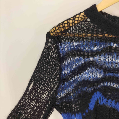 ディーゼル DIESEL ロゴパッチ モヘア混 ローゲージ メッシュ グランジ ニット レディース import:XS