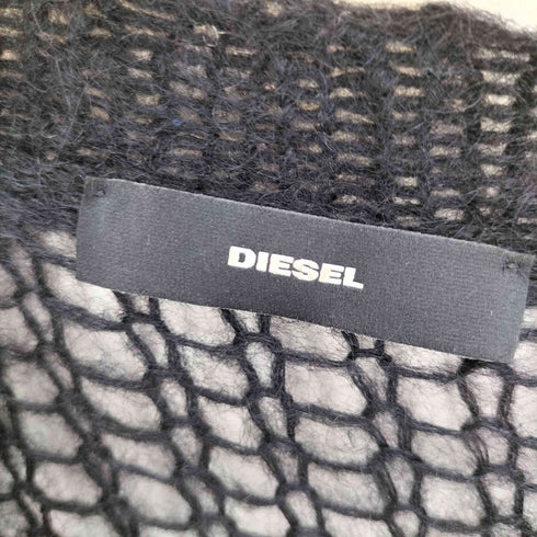 ディーゼル DIESEL ロゴパッチ モヘア混 ローゲージ メッシュ グランジ ニット レディース import:XS