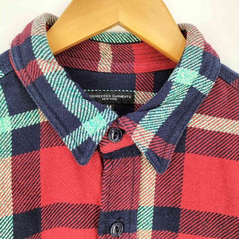 エンジニアードガーメンツ Engineered Garments USA製 山ポケ ガチャポケ ヘビーチェックネルシャツ メンズ JPN:M
