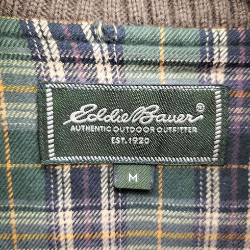 エディーバウアー Eddie Bauer 裏地チェック コットンテンセル ジップアップジャケット メンズ import:M
