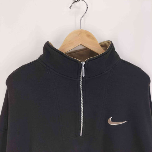 ナイキ NIKE 90S 白タグ スウッシュ 刺繍 ハーフジップ プルオーバー スウェット メンズ import:XL