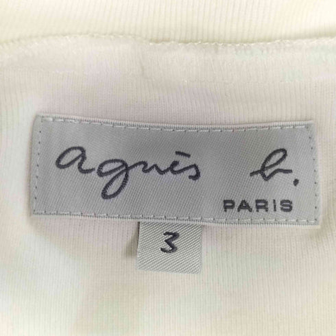 アニエスベー agnes b. PARIS 19AW ハイネック ストレッチ 五分袖 Tシャツ レディース JPN:3