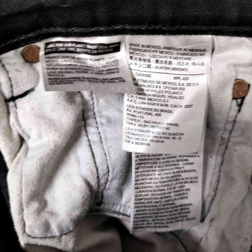 リーバイス Levis 501 ボタンフライ ストレート デニムパンツ ブラックデニム メンズ W33L30