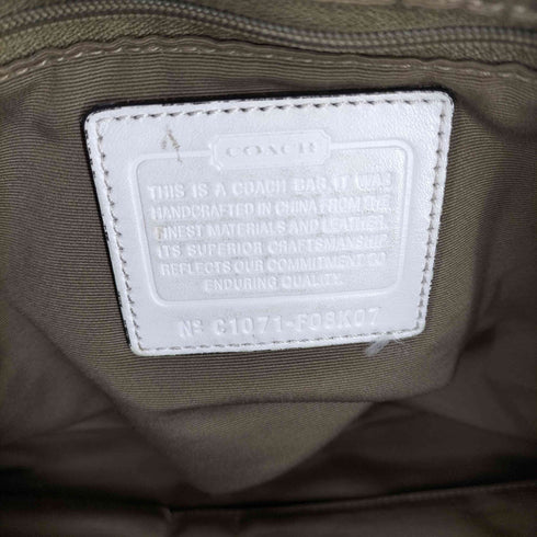 コーチ COACH シグネチャーロゴ バックルデザインレザー切り替えトートバッグ レディース
