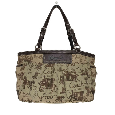コーチ COACH 馬車刺繍 キャンバストートバッグ レディース
