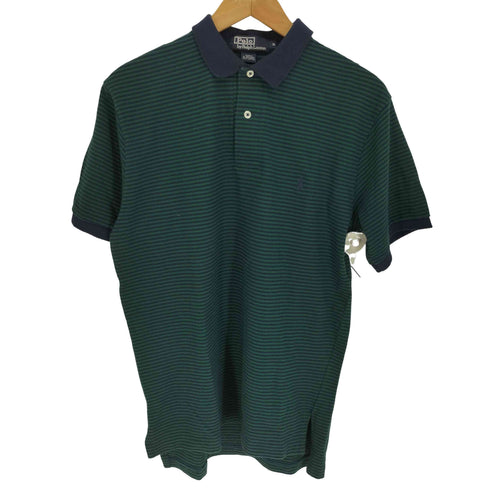 ポロバイラルフローレン Polo by RALPH LAUREN 90S ポニー刺繍 ボーダー S/S ポロシャツ メンズ import:S