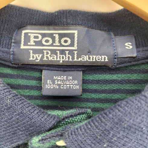 ポロバイラルフローレン Polo by RALPH LAUREN 90S ポニー刺繍 ボーダー S/S ポロシャツ メンズ import:S