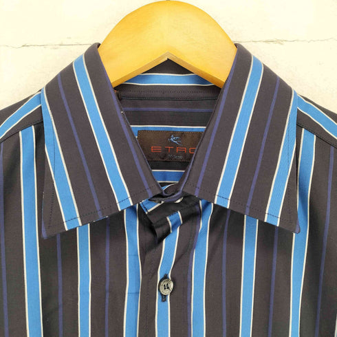 エトロ ETRO MADE IN ITALY ストライプシャツ メンズ LARGE