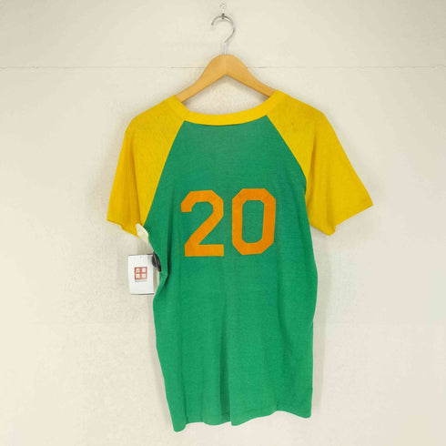 BANTAMS 70~80S WESLEY フロッキープリント VネックTシャツ メンズ M