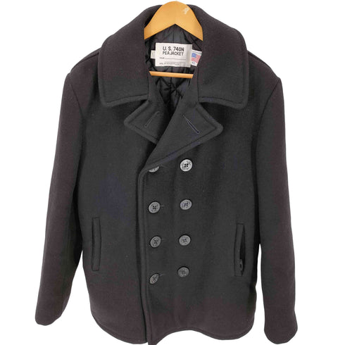 ショット Schott USA製 U.S. 740N PEA JACKET 裏地キルティング ピー コート イカリ ボタン メンズ US:40