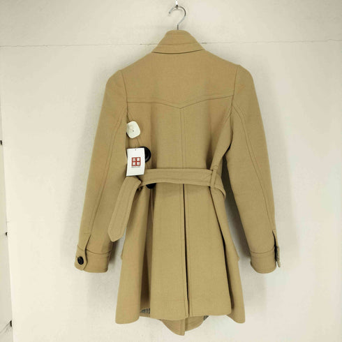 バーバリーブルーレーベル BURBERRY BLUE LABEL 裏地ノヴァチェック アンゴラウールスタンドカラーコート レディース 38