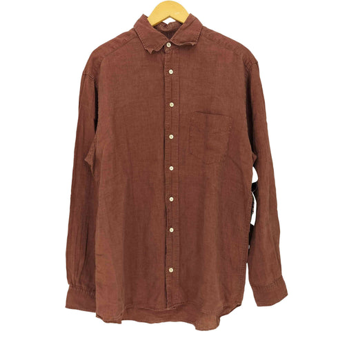 ボスヒューゴボス BOSS HUGO BOSS 90s フロントポケット リネン長袖シャツ メンズ import:M