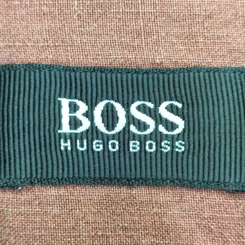 ボスヒューゴボス BOSS HUGO BOSS 90s フロントポケット リネン長袖シャツ メンズ import:M
