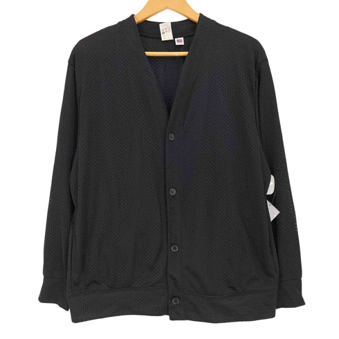 LA Blanks USA製 2LAYER MESH CARDIGAN メッシュカーディガン メンズ XL