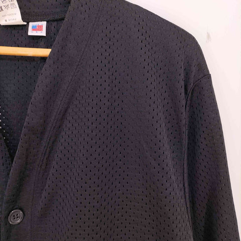 LA Blanks USA製 2LAYER MESH CARDIGAN メッシュカーディガン メンズ XL