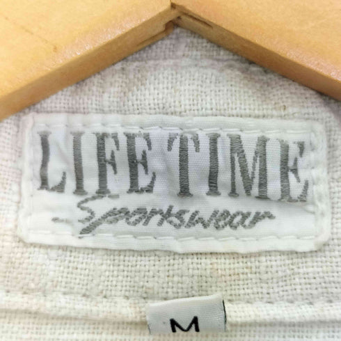 LIFE TIME sportswear 90-00s リネンシャツジャケット メンズ M