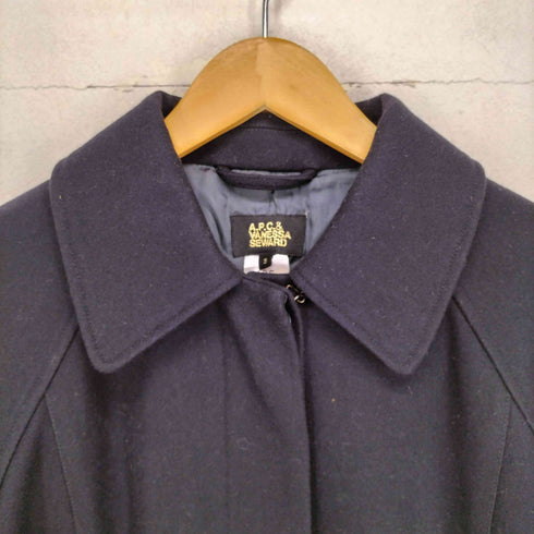 アーペーセー A.P.C. ×VANESSA SEWARDS ウールメルトンステンカラーコート レディース S