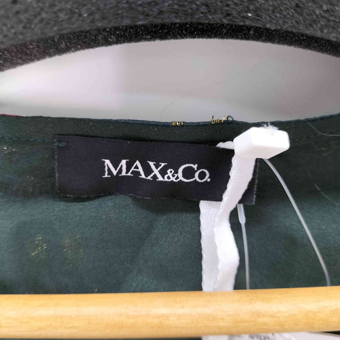 マックスアンドコー MAX & CO. 蝶柄シルクノースリーブワンピース レディース 48