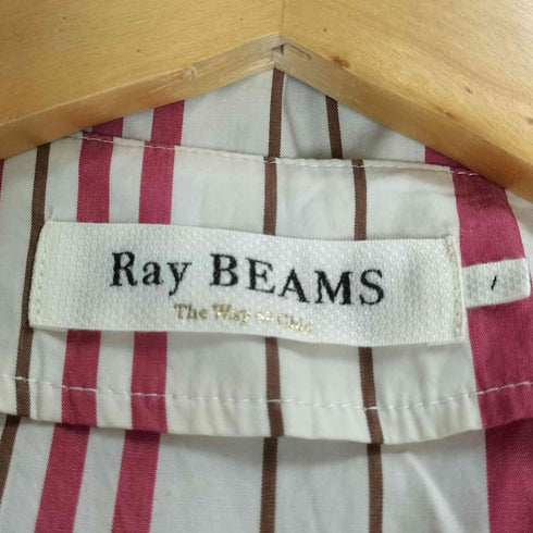 レイビームス Ray BEAMS マルチストライプ Vネック シャツワンピース レディース JPN:1